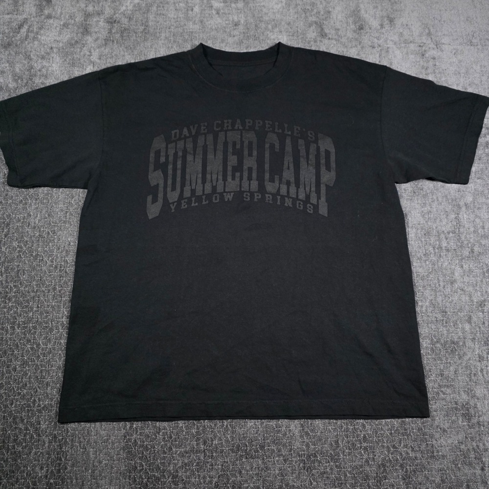 Dave Chappelle Summer Camp Yellow Springs T-Shirt Black Graphic Tee Mens XL